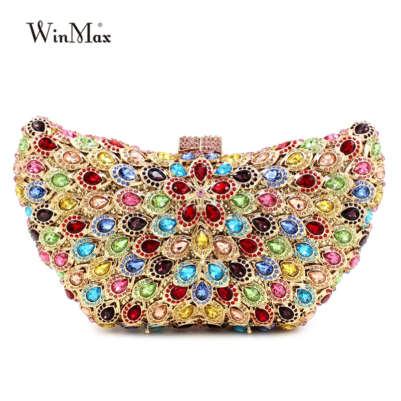 Hot sale colorful butterfly shape Clutch bag women evening bag Luxury