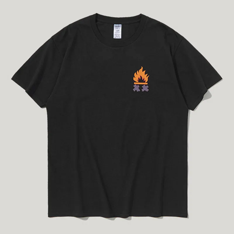 Японская Ретро блузка Гоку Драконий жемчуг прическа Летняя мужская футболка с коротким рукавом джемпер - Цвет: black