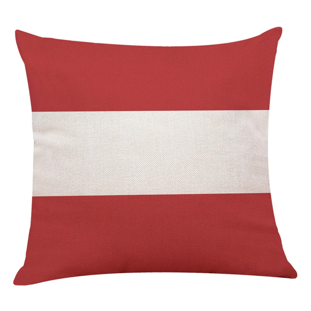 Gajjar красная Геометрическая клетчатая Подушка, наволочка для подушки, чехол для подушки, домашняя декоративная подушка, плотный льняной чехол для подушки, диванная подушка 402Z