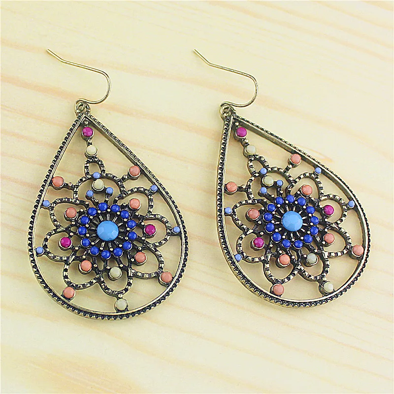 

The new fashion gorgeous vintage women's jewelry wholesale girls birthday party beautiful gift ear hook earrings free shipping