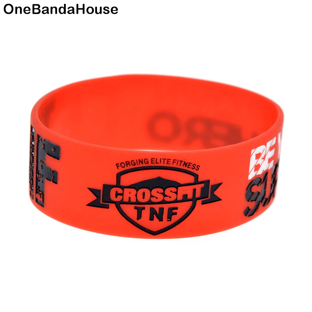 

OneBandaHouse 25PCS/Lot 1 Inch Wide Crossfit Silicone Wristband Say be Your Own Super Hero