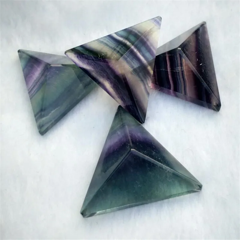 1pcs Natural three-sided fluorite quartz crystal pyramid is healed | Дом и сад
