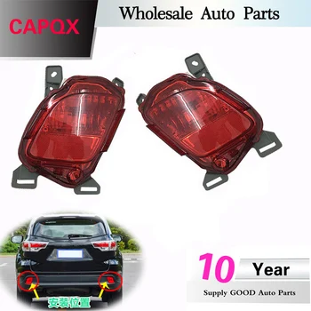 

CAPQX 1Pair Rear Reflector lamp Foglight For Highlander 2015 2016 2017 rear Reflector foglight foglamp Brake light 81490-0E040