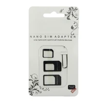 2016 Nano SIM Card Adapter 4 in 1 micro sim adapter with Eject Pin Key Retail