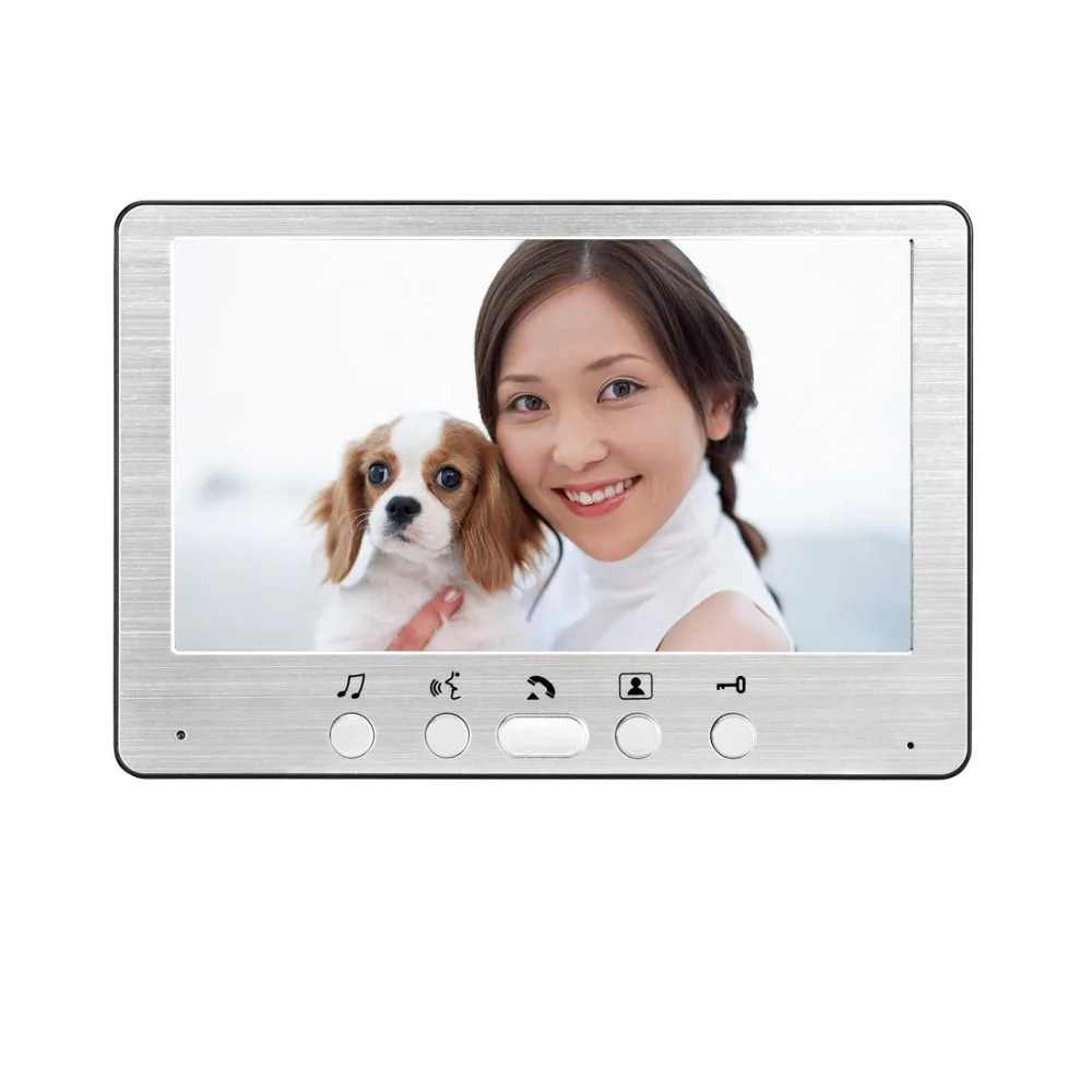 Freeship 700TVL 7 Inch Video Door Phone TFT LCD Video Monitoring Intercom Doorbell Night Vision Waterproof Outdoor Camera