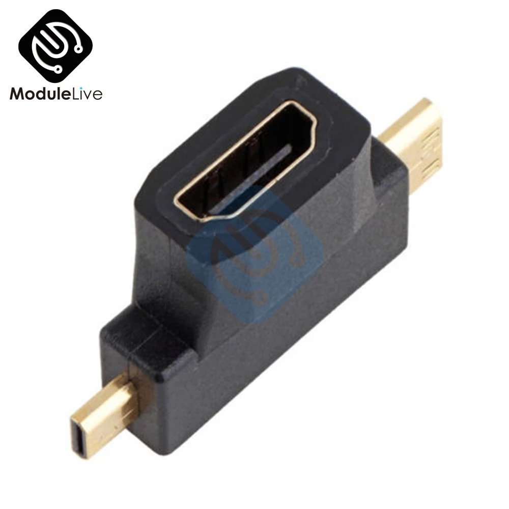 3 в 1 Micro Male Mini HDMI male to HDMI Женский Кабель адаптер конвертер для HDTV 1080 P HDMI кабели комбо