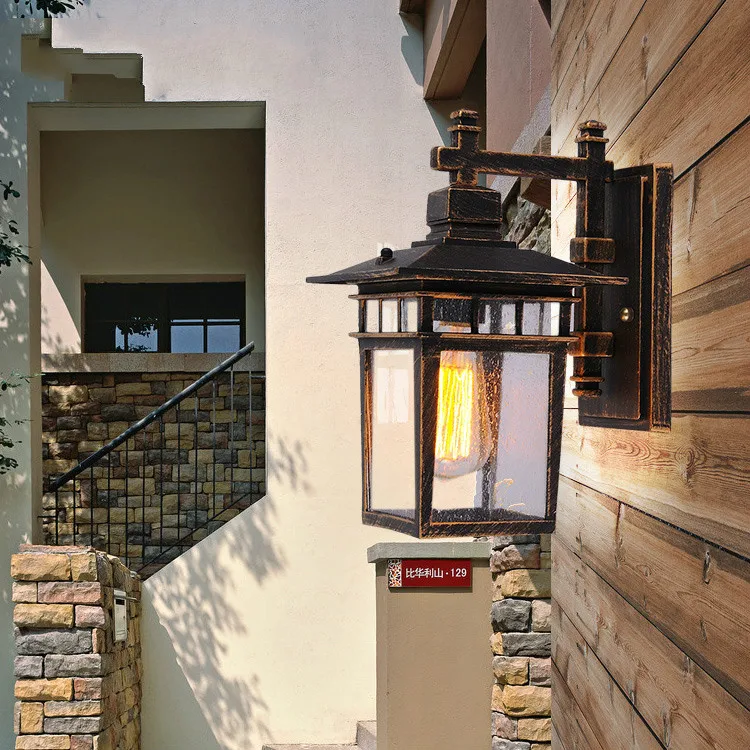 

American vintage water-resistant wall lamp american style outdoor wall lamp garden lights waterproof lighting fitting outdoor