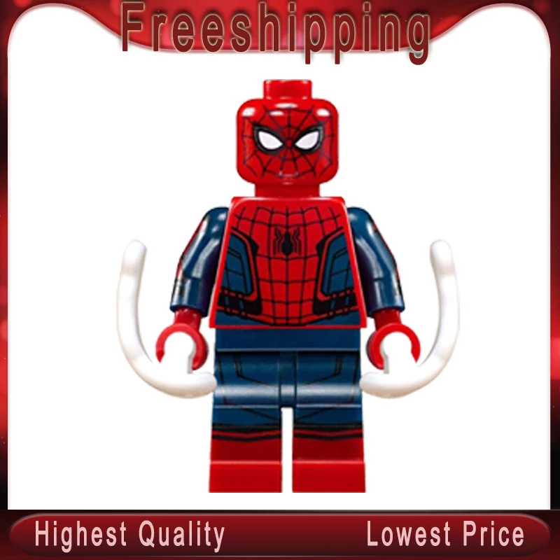 

super heroes Spider-man Nick Furry Mysterio Marvel Peter Park Hydro-Man Happy Hogan MJ Building Blocks for children toy WM712