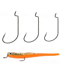 100 шт./лот Высокоуглеродистая сталь рыболовные крючки 1/0#2/0#3/0#4/0#5/0# приманка на крючок червь колючий крючок для наживка из мягкого материала