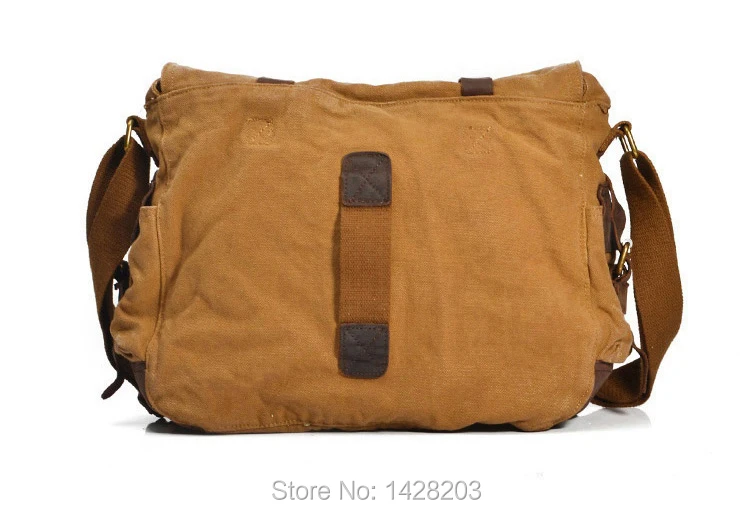 Модная винтажная кожаная холщовая мужская сумка-мессенджер, хлопковая Холщовая Сумка через плечо, мужская сумка на плечо, Повседневная сумка-слинг
