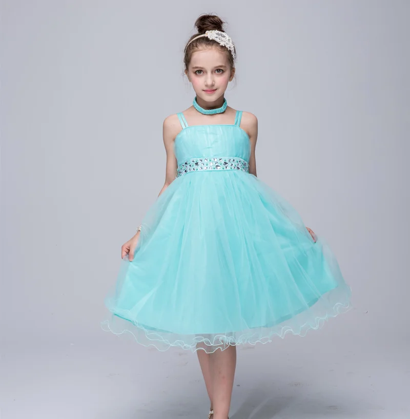 Новогодний высококачественный цветочный кружевной полый вечерний Выпускной костюм для маленьких девочек платье принцессы для детей От 3 до 14 лет CA693