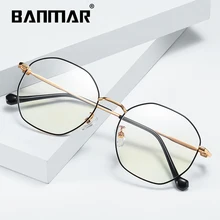 BANMAR анти голубой свет блокирующий фильтр очки Модные женские мужские компьютерные очки ретро металлические игровые UV400 очки 1908