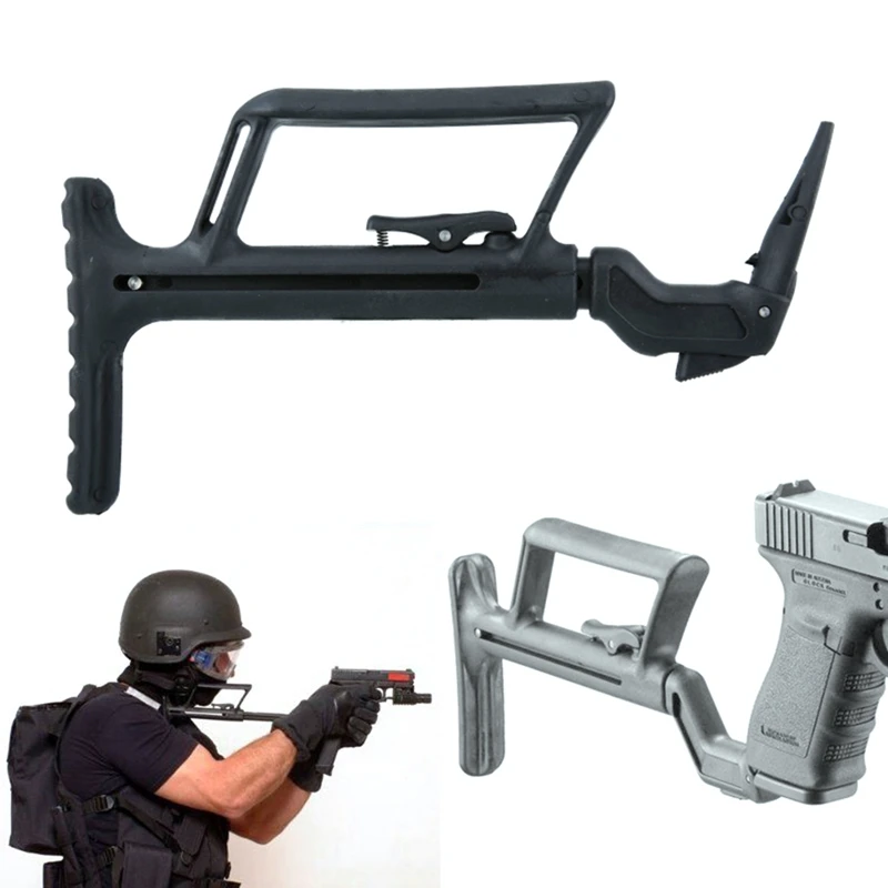 

Hunting Adapter Support Holder Telescopic Adjustable Pistol Stock Butt Extendable Mount Shooting Tool For G17 G18 G19 Rifle