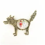 LUCKY-YEAR-Fashion-Vintage-Wolf-Brooch-jewelry-Little-Red-Riding-Hood-Unique-Epaulette-Brooches