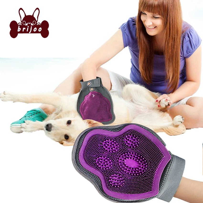 Pet Grooming Glove for Cats Brush Comb Cat Hackle Pet Deshedding Brush Glove for Animal Dog Pet Hair GloveS for Cat Dog Grooming