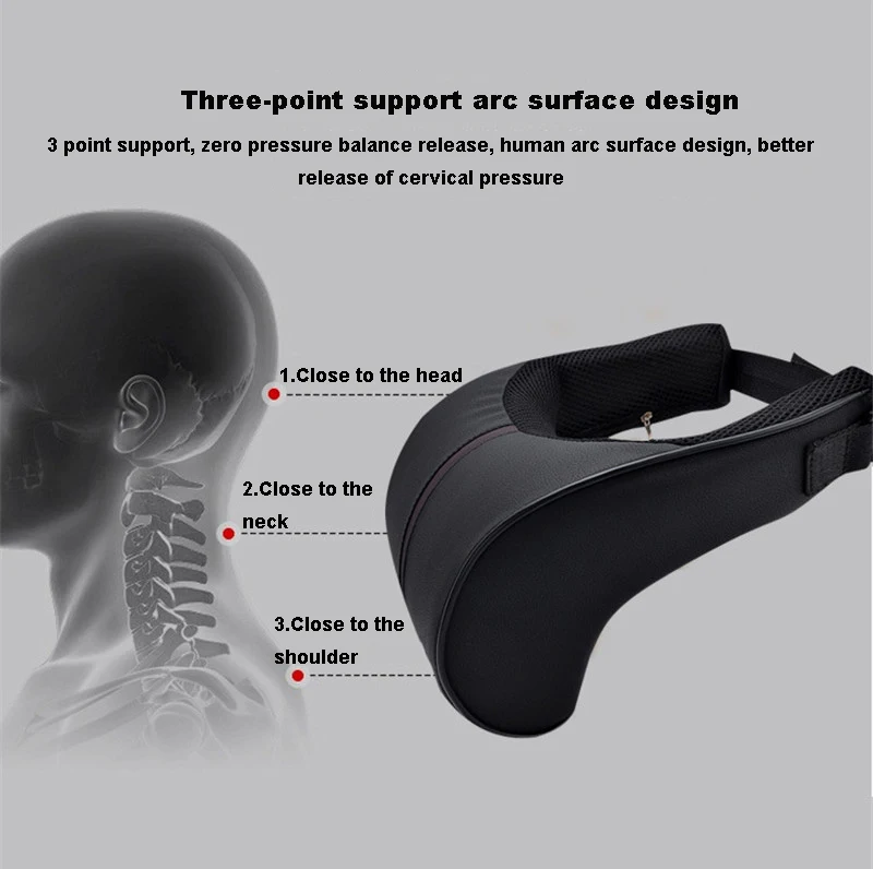 Автомобильная подушка для поддержки головы на спине, поясничная подушка из искусственной кожи с эффектом памяти, поясничная подушка, Автомобильная подушка для шеи и подголовника