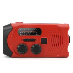 5-In-1 Solar Crank Am Fm Radio for Emergency Portable Outdoor Radio Sos Alarm Flashlight Reading Lamp 5-In-1 Solar Crank Am Fm Radio for Emergency Portable Outdoor Radio Sos Alarm Flashlight Reading Lamp