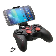 Wireless Bluetooth C8 Game Handle Gamepad Hand Shank for Phone PS3 Handles Stand Receiver 2.4G Black White