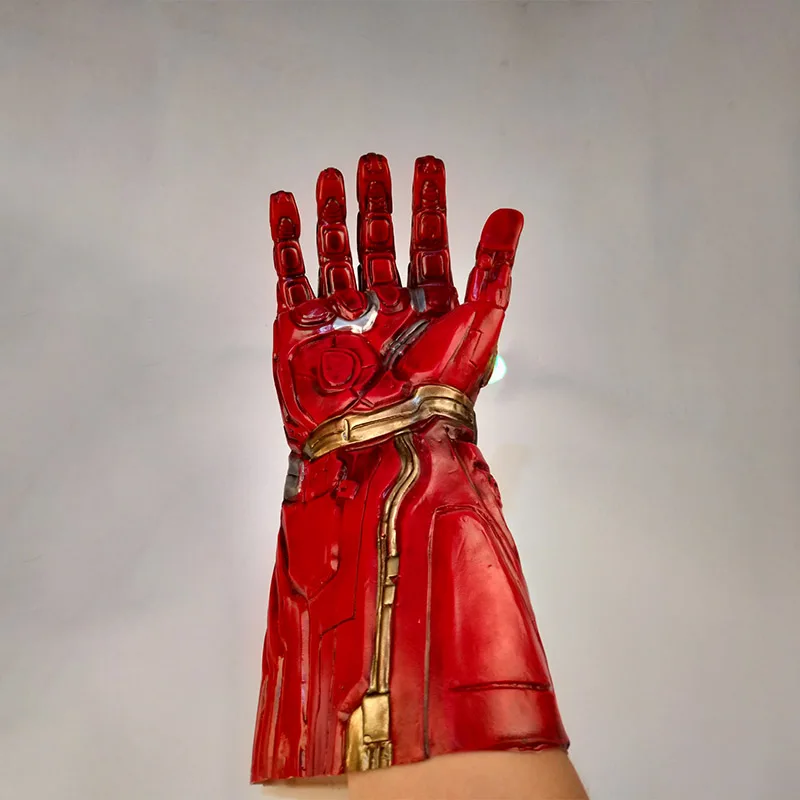 Мстители 4 Endgame Thanos латексные перчатки светодиодный Железный человек