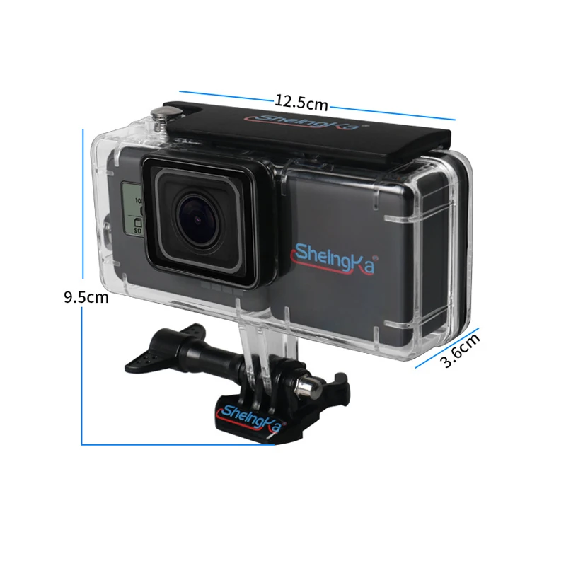 2300mAh Extended Battery Side powerbank + Waterproof Case 45M Underwater protective Housing For GoPro Hero 5 6 7 Black (3)