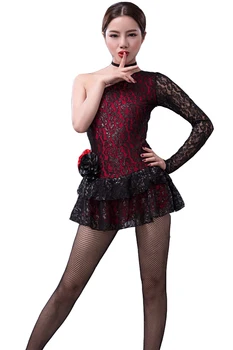 

Rushed Women Justaucorps Lace Sexy Latin Dance Dress Skirt 1407 New Clothes And Costumes Performance Professional Tutu