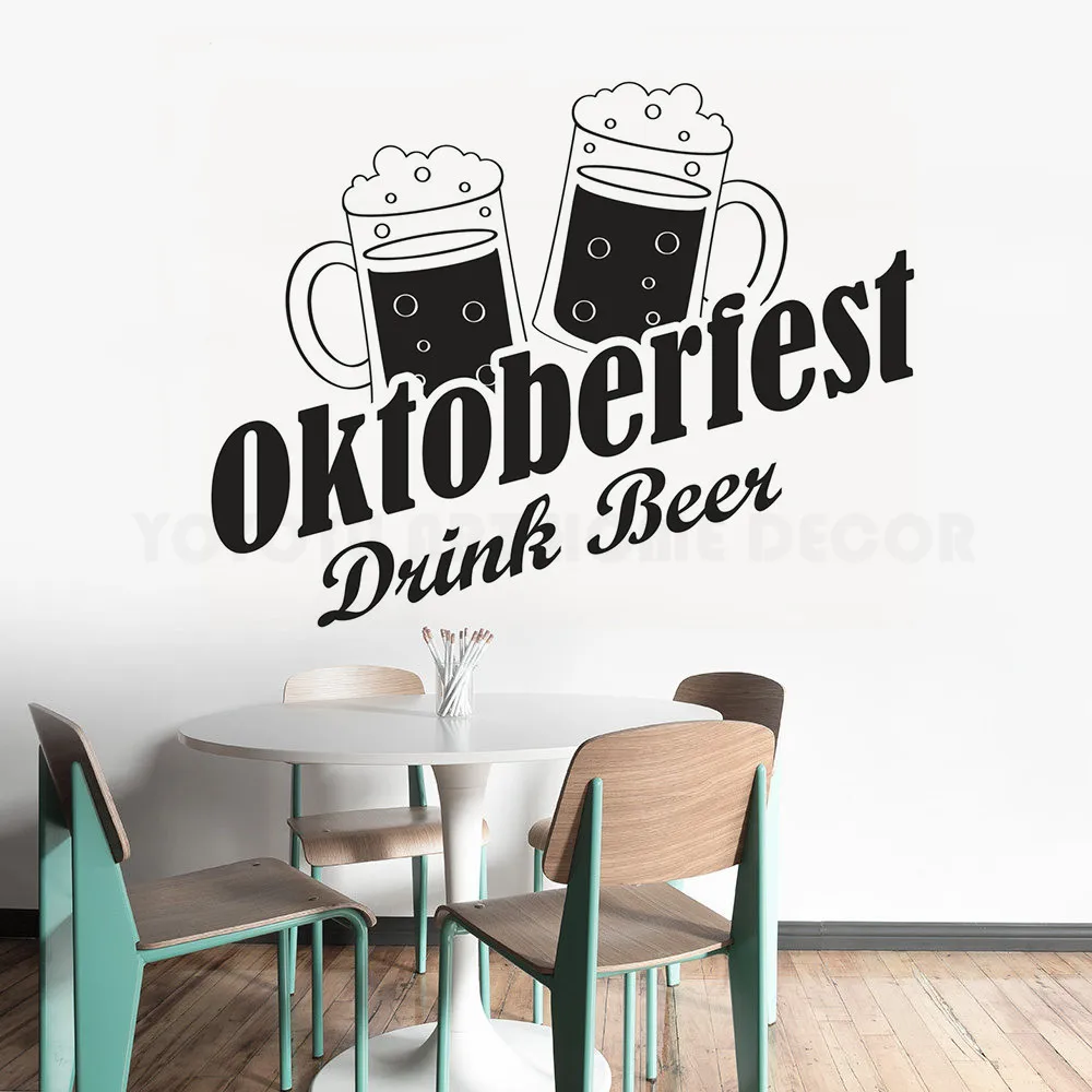 Vinyl Wall Sticker Oktoberfest Drink Beer Wall Decal Bar
