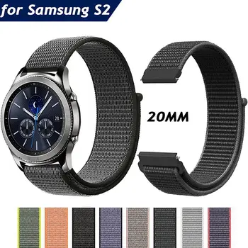 

20mm Watchband Straps Bracelet for Samsung S2 Woven Nylon Wrist Band for Samsung Galaxy Watch 42mm Smart Watch Replace Straps