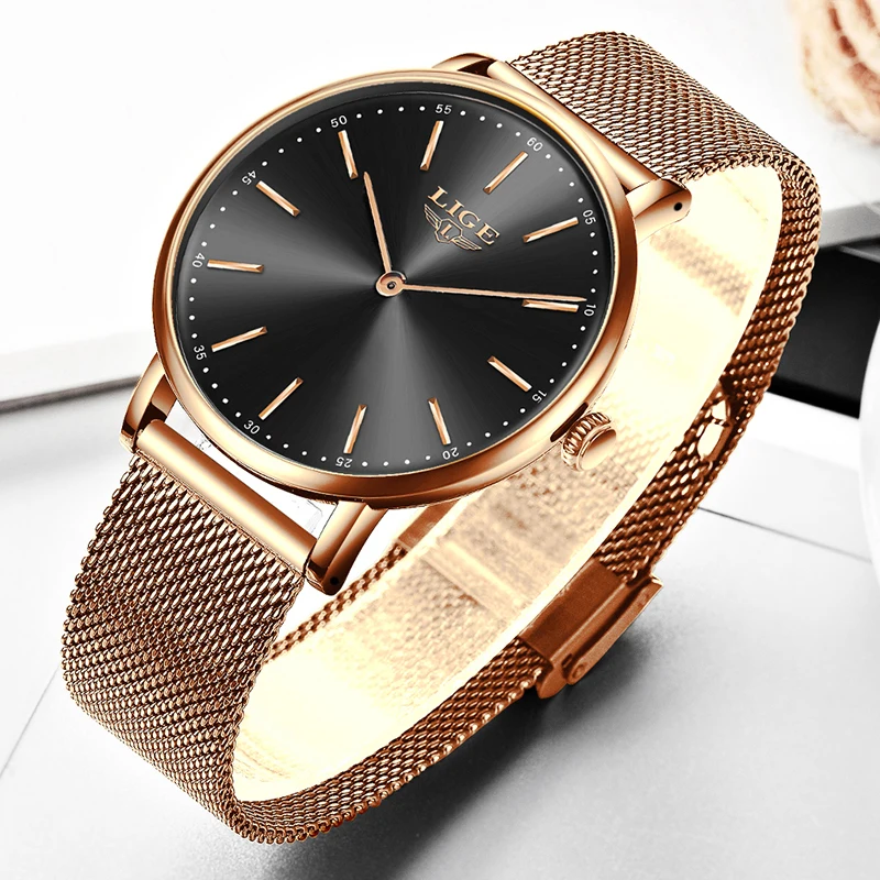 Relogio Masculino LIGE Men Watch Luxury Brand Fashion Waterproof Ultra Thin Watch Full Steel Quartz Watch Men Business watches