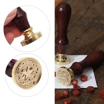 

Wax Seal Spoon Wax Stamps of Ancient Wooden Metal Seals on Invitation Cards for Wedding Banquets Wax Seal Stamp Letter