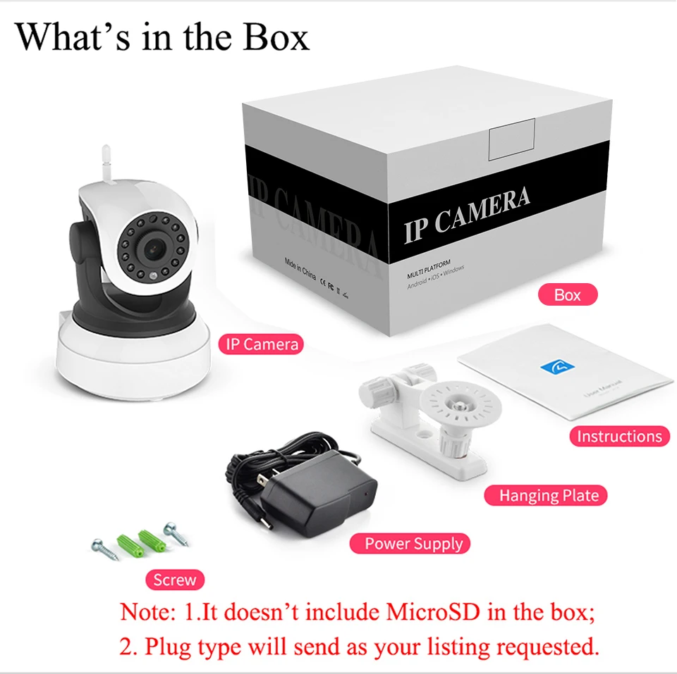 C7824WIP HD Беспроводная ip-камера безопасности WifiI Wi-Fi R-Cut ночное видение аудио запись видеонаблюдения сеть Крытый детский монитор