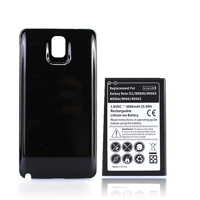 

Phone Backup Extended Battery 6800mAh For Samsung Galaxy Note 3 Note3 N9000 N9005 N900A N9002 N900 Batteria +Back Cover Case