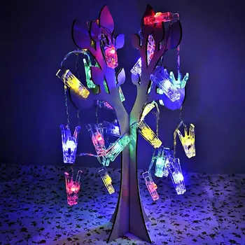 

SOLLED 20 LED Photo Clip String Lights - 20 Chips LED 2Meter/ 6.5ft Purple Battery Powered Lights