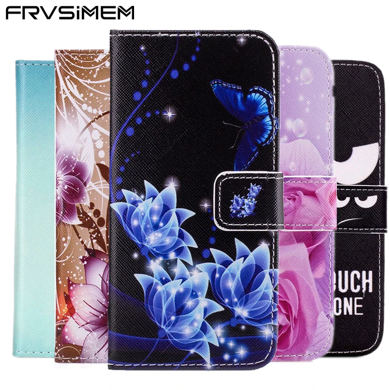 

FRVSIMEM Art Painting Owl Flower Wallet Flip Leather Cover Soft Case For Samsung Galaxy S3 S4 S5 Neo mini S6 S7 edge S8 S9 Plus