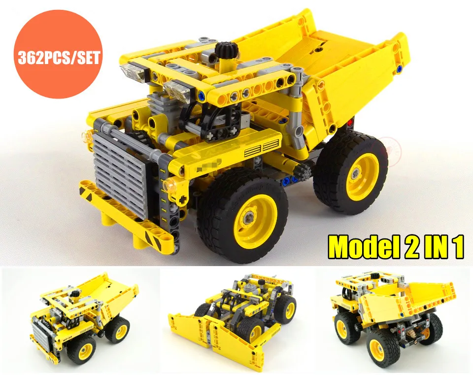 New model 2 in 1 mountain truck fit legoings engineering vehicle urban building block bricks toy model for 42035 kid gift toy