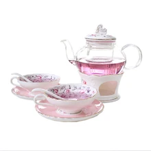Новое поступление, креативный складной чайный набор, стеклянный керамический чайник с пузырьками, чайная чашка для приготовления фруктов, британский послеобеденный чай, подарок