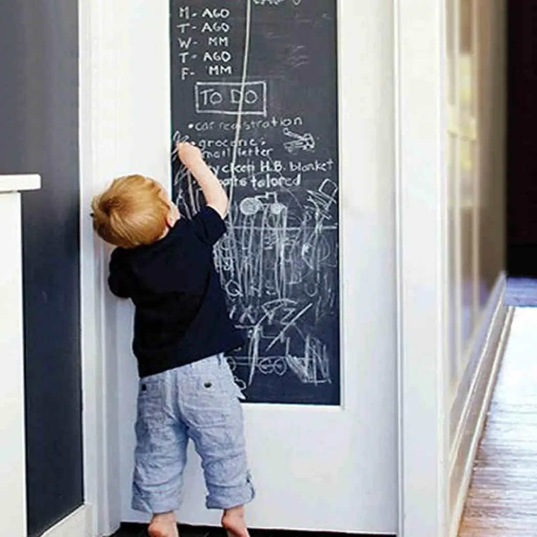 

Black Board Sticker 5 Chalk Blackboard Draw Wall Modren Solid Office Home Plain for kids and adults teacher educate create art