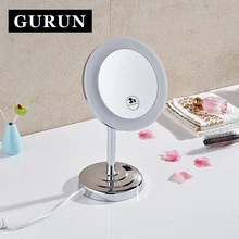 Gurun LED Makeup Mirror-Mirror on the dresser With LED Light Adjustable Countertop Magnifier Professional Vanity Mirror 2238D