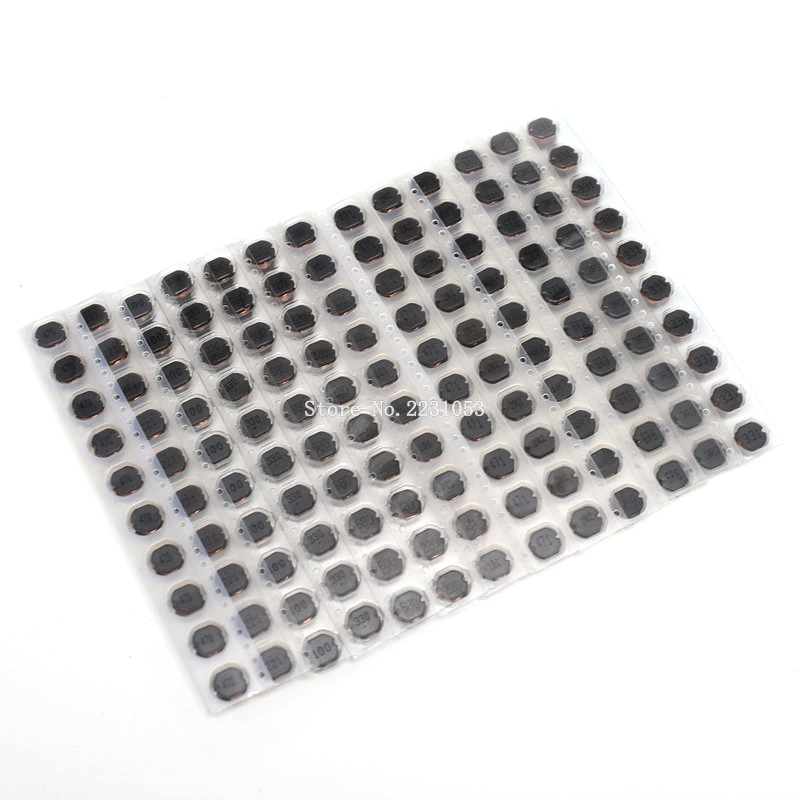Value.Trade.Inc 130PCS 13Values CD75 SMD Power Inductor Assortment Kit 2.2UH-470UH Chip Inductors CD75 Wire Wound Chip 