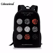 Coloranimal Rock Roll Twenty One Pilots Backpack For Teenage Boys Girls Kids School Backpacks Children Daily Book Shoulder Bags Coloranimal Rock Roll Twenty One Pilots Backpack For Teenage Boys Girls Kids School Backpacks Children Daily Book Shoulder Bags