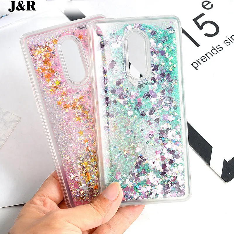 For Xiaomi Redmi Note 4X Case Silicone soft tpu cover For xiomi redmi note4x Bag Love Heart Stars Glitter Liquid Quicksand Shell