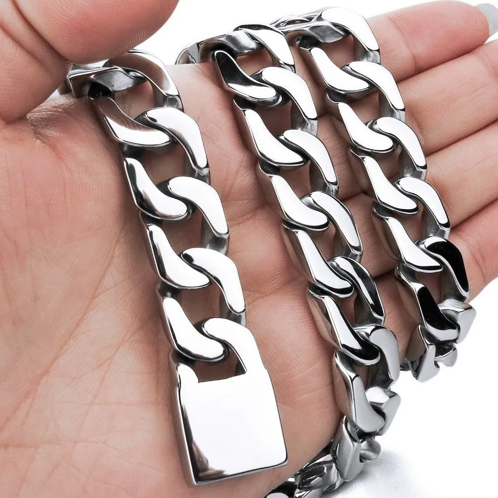 Buy stainless steel jewelry chain 14mm Boys Mens Chain