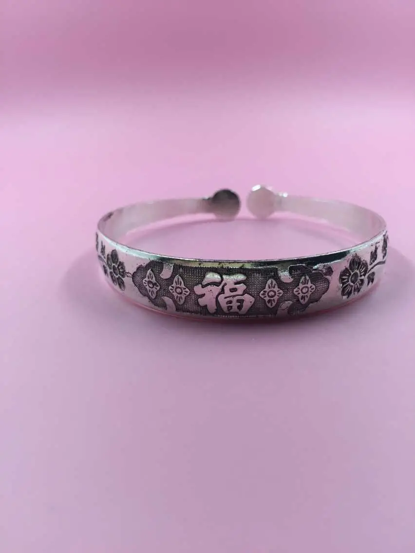 

shipping> 10PC>>>Tibetan Tibet Silver Totem Bangle Cuff Bracelet MN06 5.24