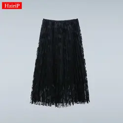 2018 новые летние юбки элегантные кружевные однотонная плиссированная юбка 4 цвета женские с высокой талией юбки сексуальные универсальные