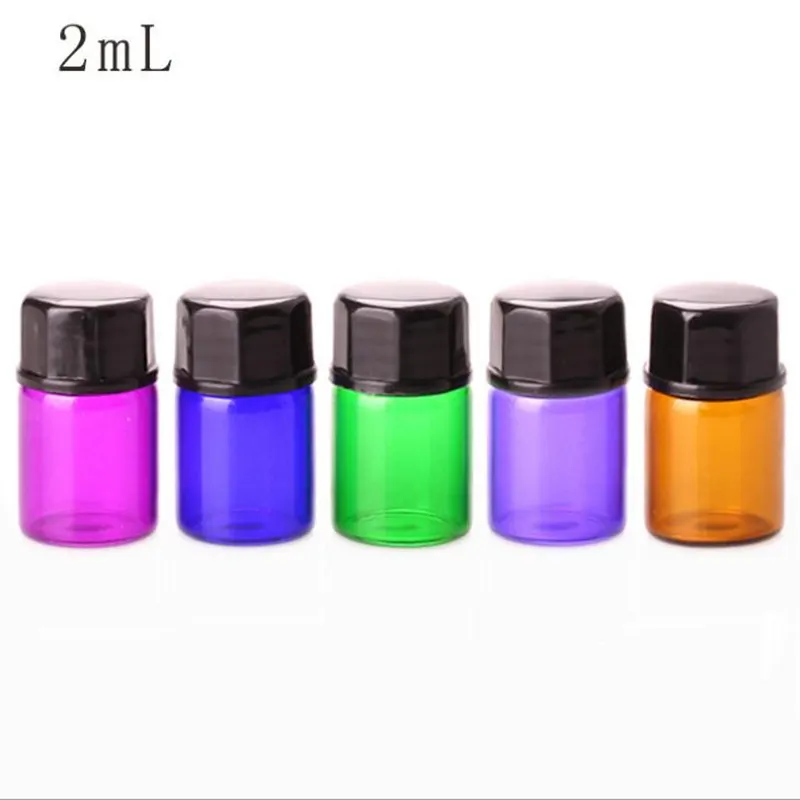 2ml Small Essential Oil Bottle With Plastic Lid,2ml Glass Bottle, Mini