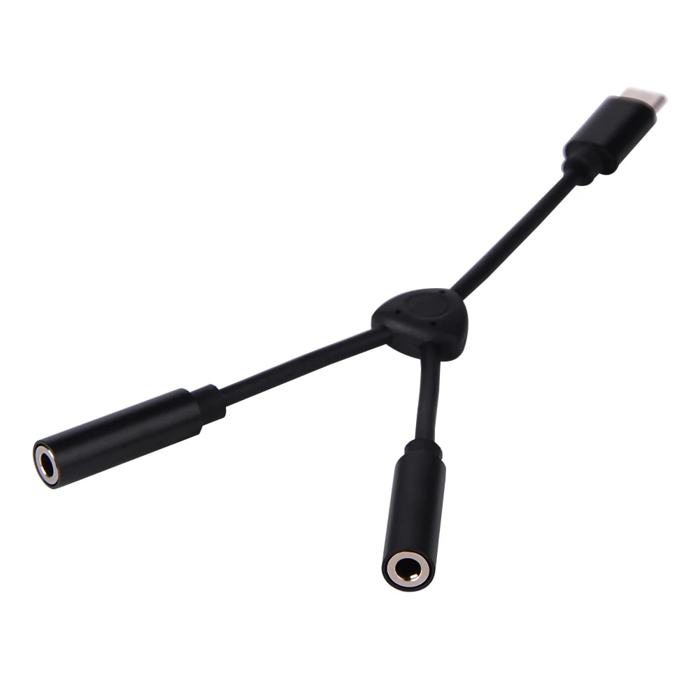 

Type-C Audio Cable 2 in 1 Type C to 3.5mm Jack Aux Earphone Adapter USB C Audio Splitter Adapter for Xiaomi Samsung Huawei