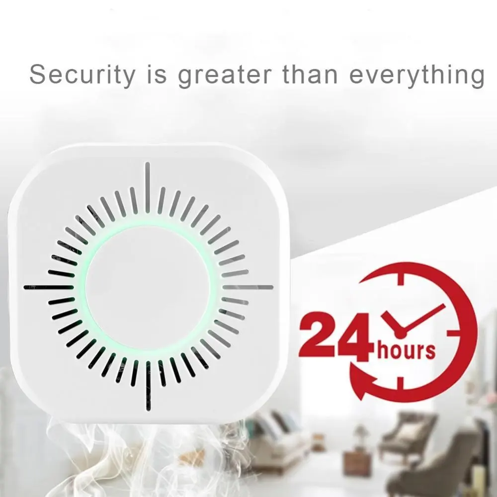 

433MHz Wireless Smoke Detector Fire Protection Portable smoke detector wifi Home Safe Security smoke alarm Sensor white