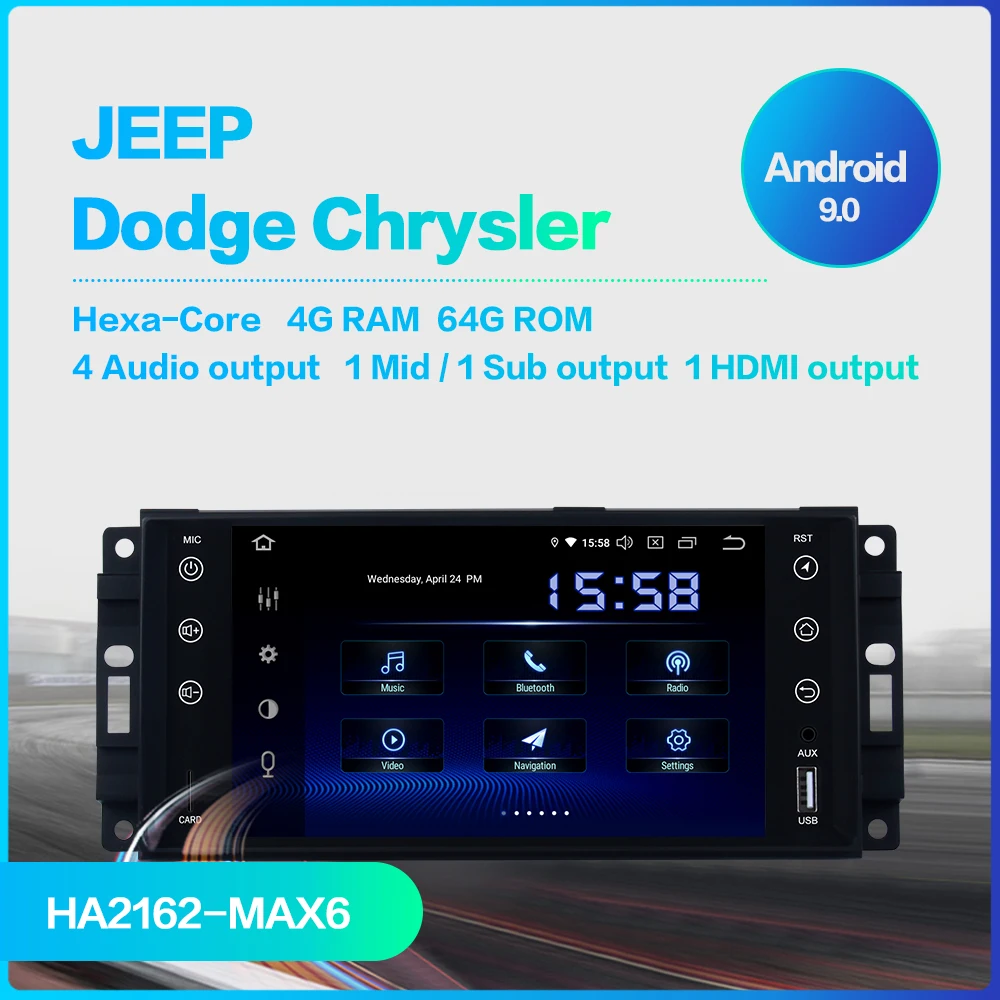 Discount Dasaita 7" Android 9.0 Car GPS Stereo Radio for Jeep Wrangler Chrysler Dodge Commander Compass Patriot Grand Cherokee Liberty 1 Discount Dasaita 7" Android 9.0 Car GPS Stereo Radio for Jeep Wrangler Chrysler Dodge Commander Compass Patriot Grand Cherokee Liberty 1