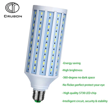 

Crubon Corn LED Light E27 LED Lamp 220V LED Bulb 5W 10W 15W 20W 25W 30W 40W 60W 80W LEDs Corn Light SMD 5736 No Flicker Lights
