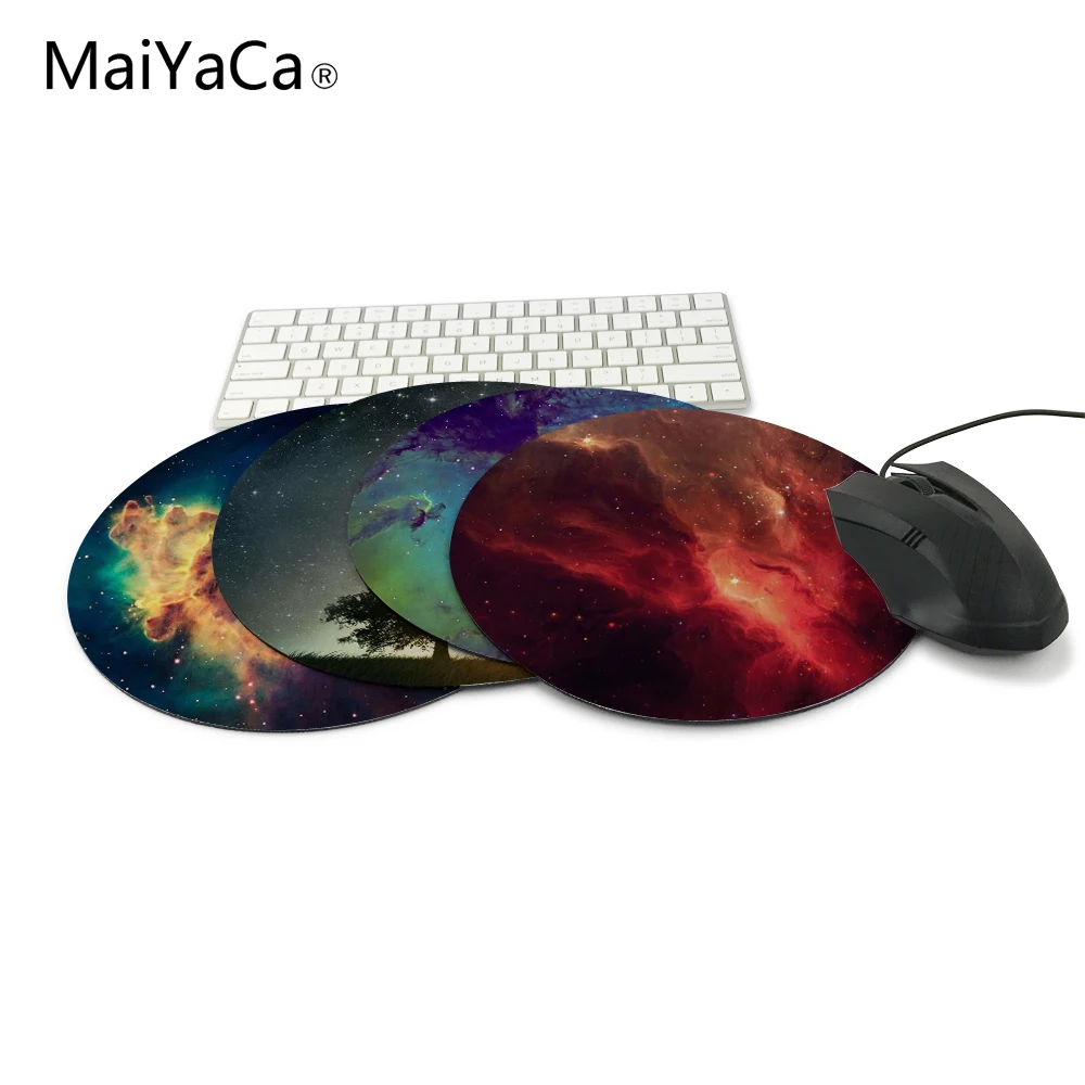

MaiYaCa Cosmic sky Beautiful carpet Small Size Computer desktop Game Pad Non-Skid Rubber Pad20x20cm and 22x22cm Mouse Pads