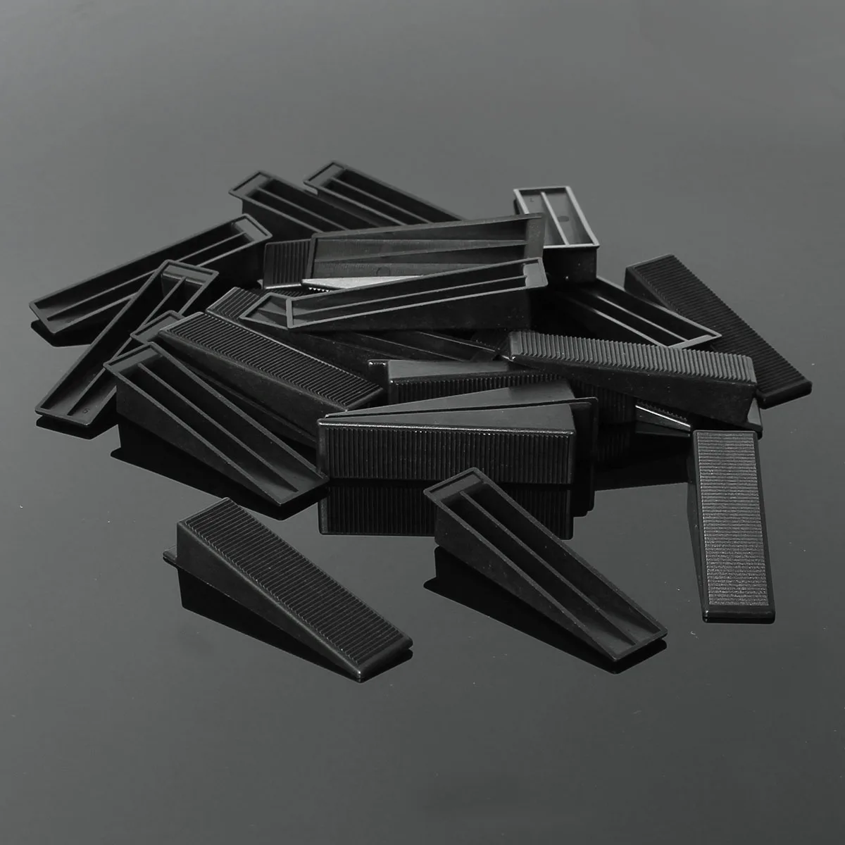 Высокое качество 50 шт. черная плитка плоская система выравнивания стены пол прокладки ремень устройства Инструменты - Цвет: Black